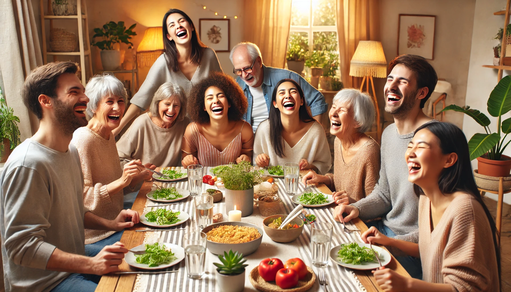 Illustration showing how social connections support immune health